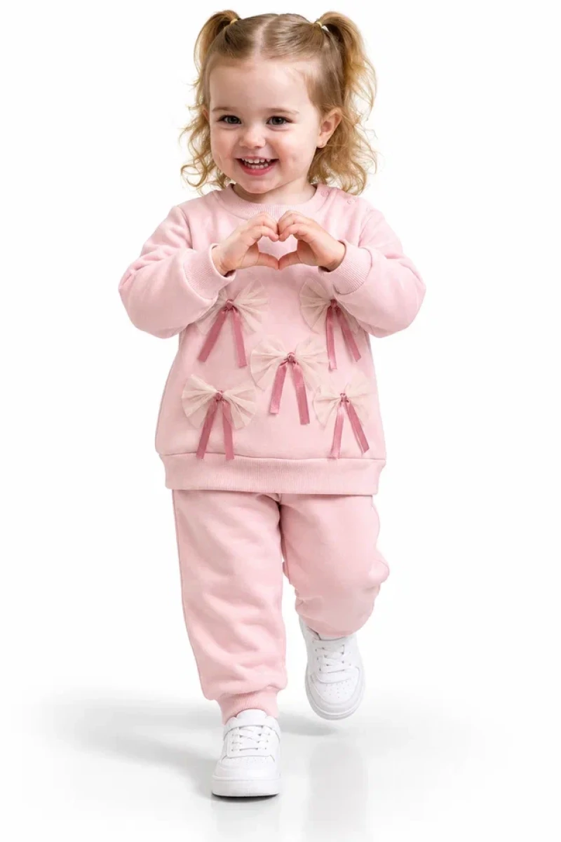 TÜL KURDELELİ 3 İP KIZ BEBE TAKIM 4139