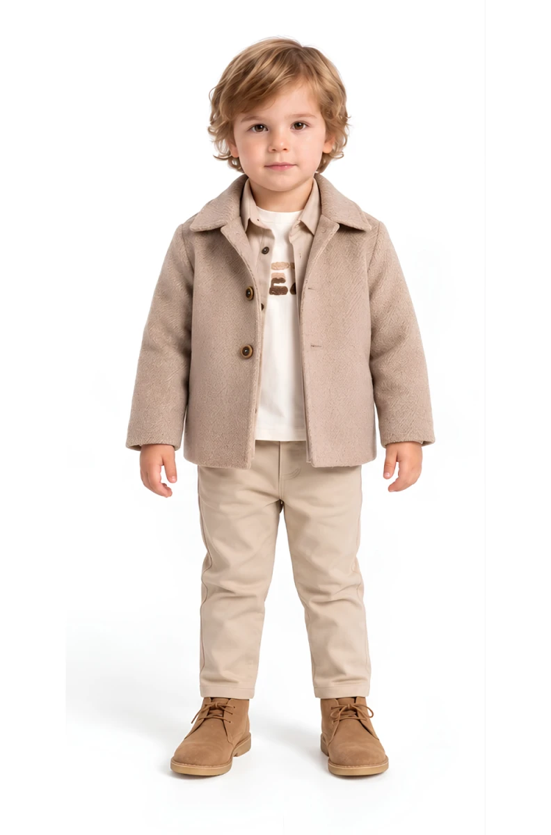 TÜVİT CEKETLİ 4 LÜ ERKEK BEBE TAKIM 3038