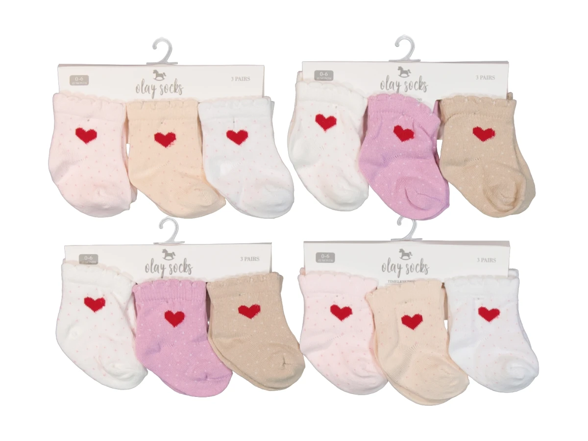 ÜÇLÜ KIZ BEBE SOKET ÇORAP (12*3LÜ) 0052