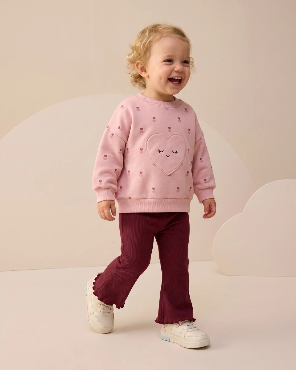 UYUYAN KALPLİ KIZ BEBE TAKIM 26210