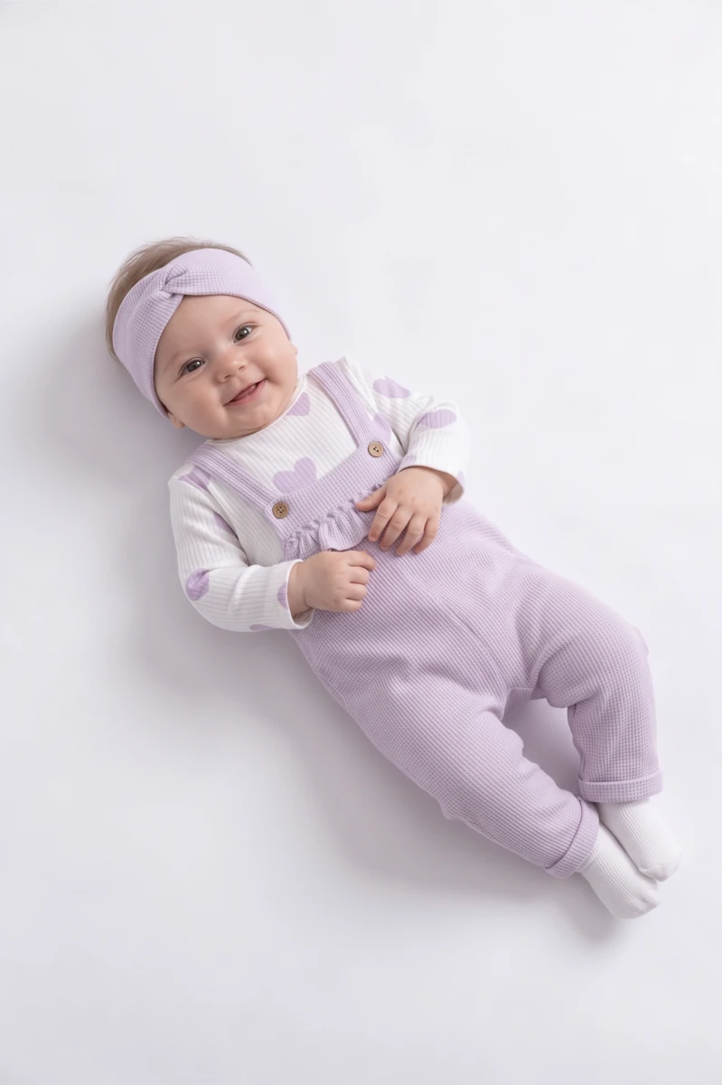 WAFFLE BANDANALI KIZ BEBE SALOPET 4074