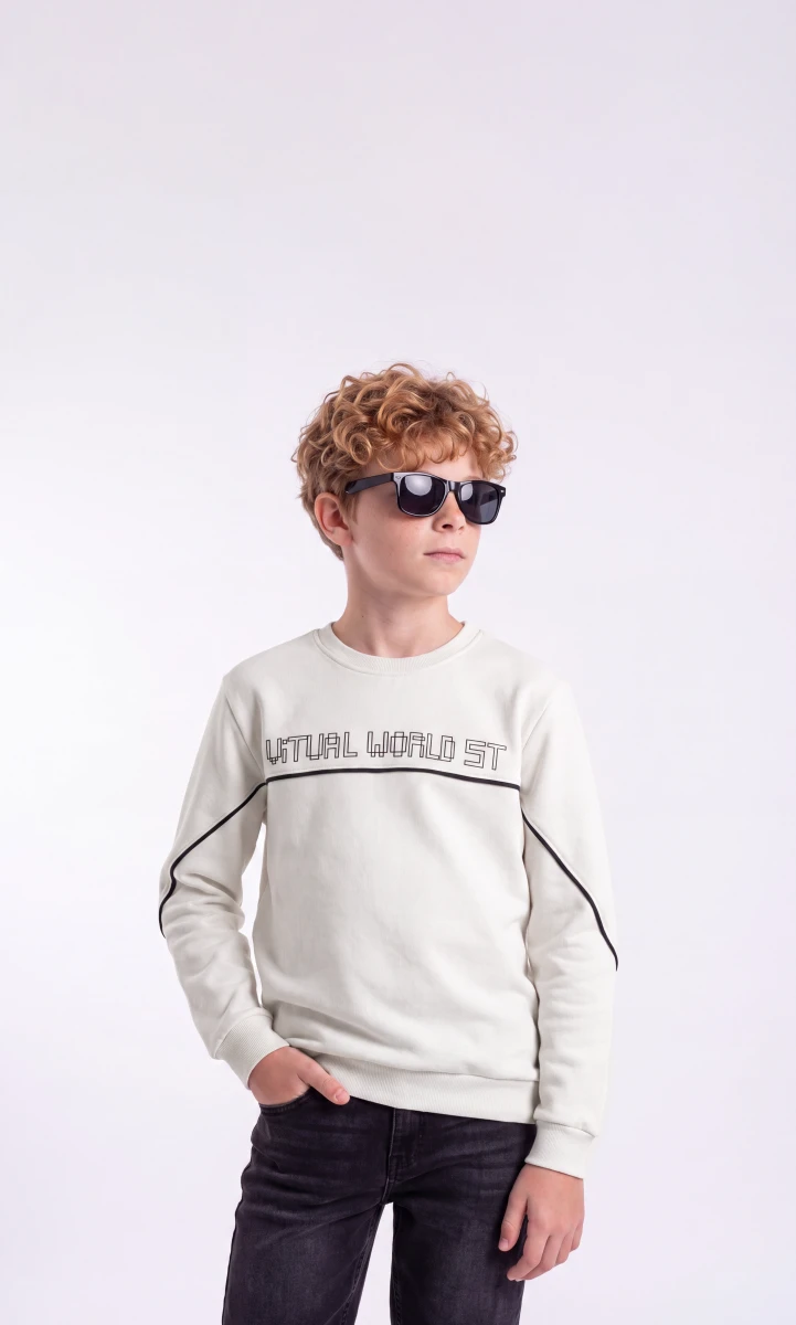 WORLD ST BASKILI 3 İP ERKEK ÇOCUK SWEAT 4182