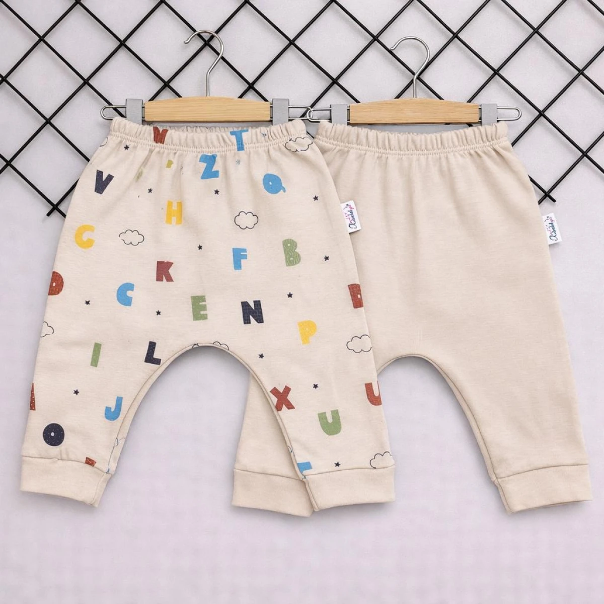 YAZI BASKILI PAÇALI PENYE BEBE TEK ALT 5371