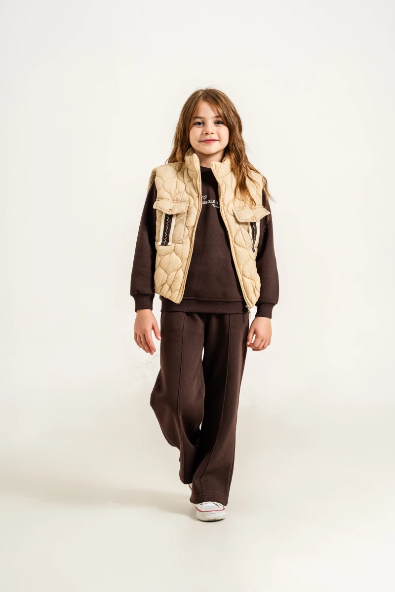 YELEKLİ 3 İP KIZ ÇOCUK TAKIM 6227