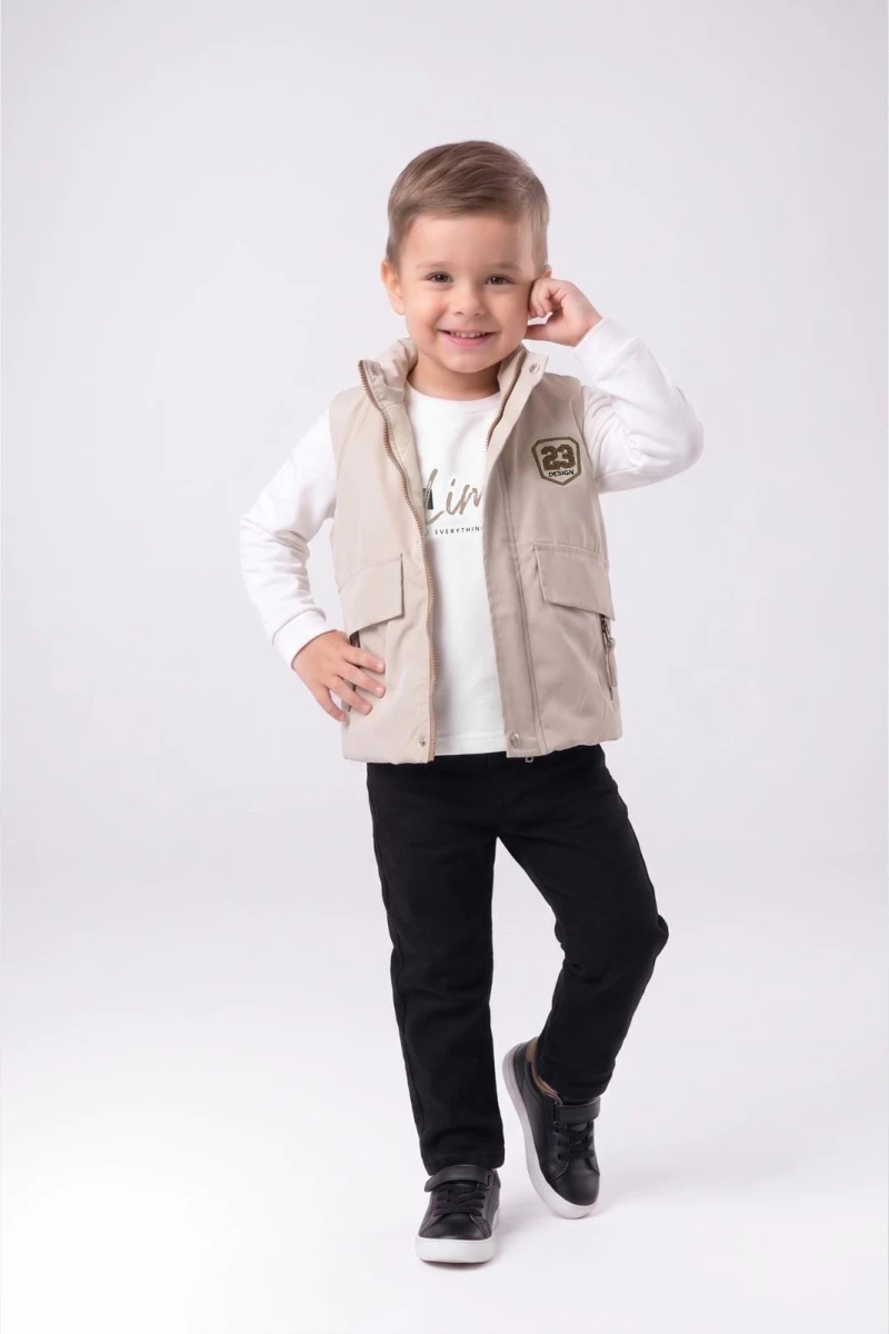 YELEKLİ 3 LÜ ERKEK ÇOCUK TAKIM 3514