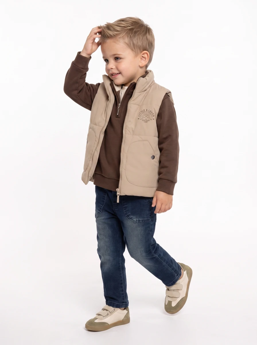 YELEKLİ 4 LÜ ERKEK BEBE TAKIM 3021