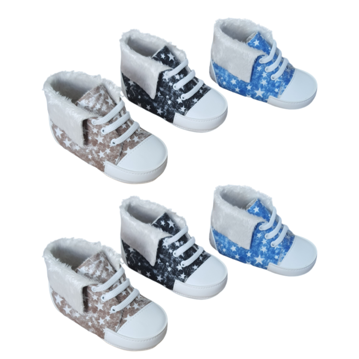 YILDIZ BASKILI YAKALI BEBE PATİK 1008
