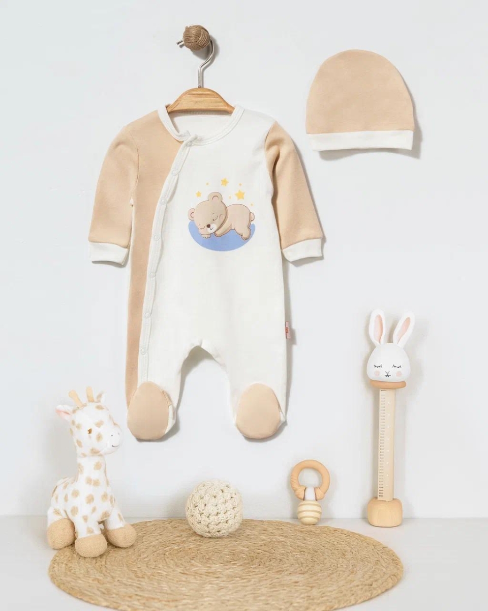 YILDIZLI AYI BASKILI PENYE BEBE TULUM 114