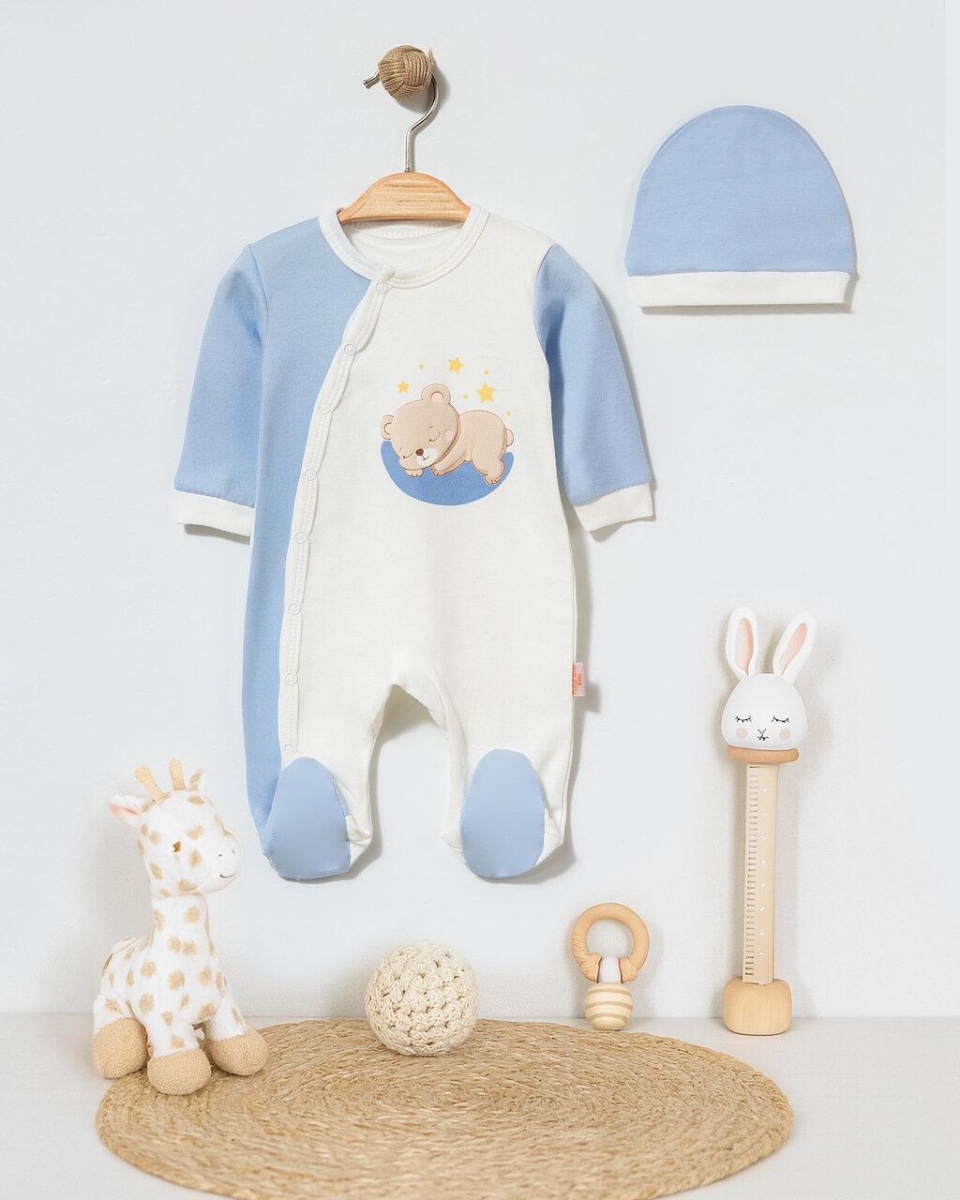 YILDIZLI AYI BASKILI PENYE BEBE TULUM 114