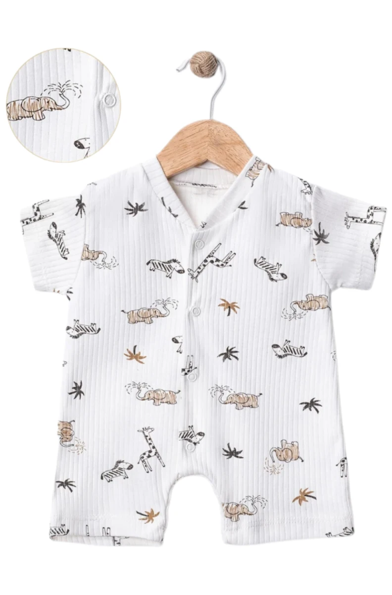 ZEBRA DESEN BASKILI ŞORTLU PENYE BEBE TULUM 300012