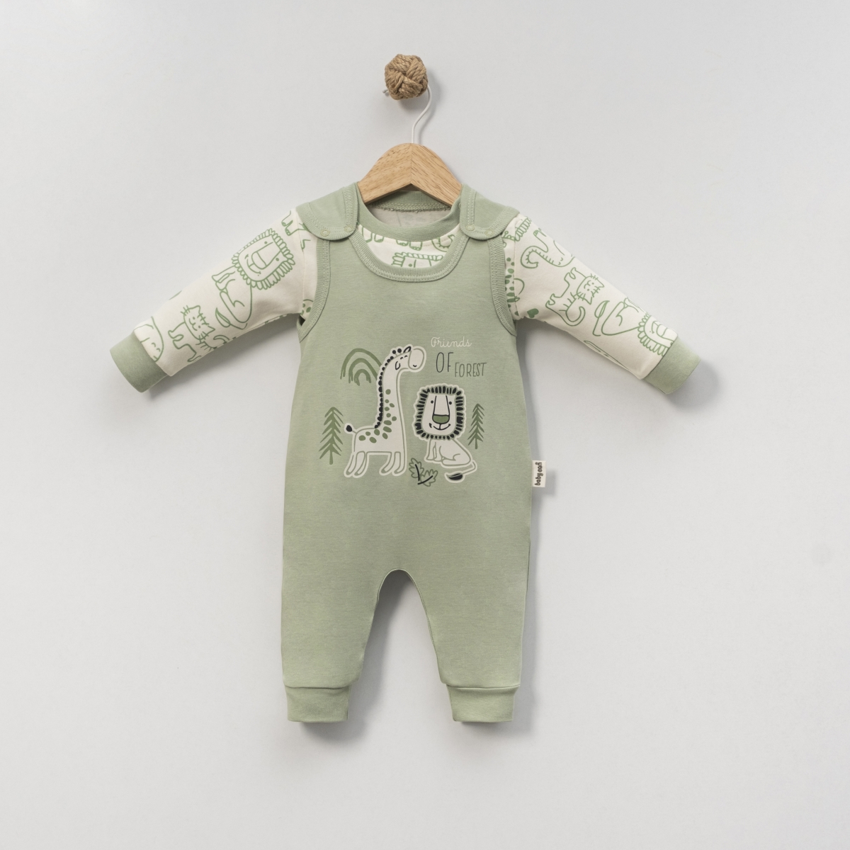 ZÜRAFA ASLAN BASKILI ERKEK BEBE SLOPET TAKIM 3013