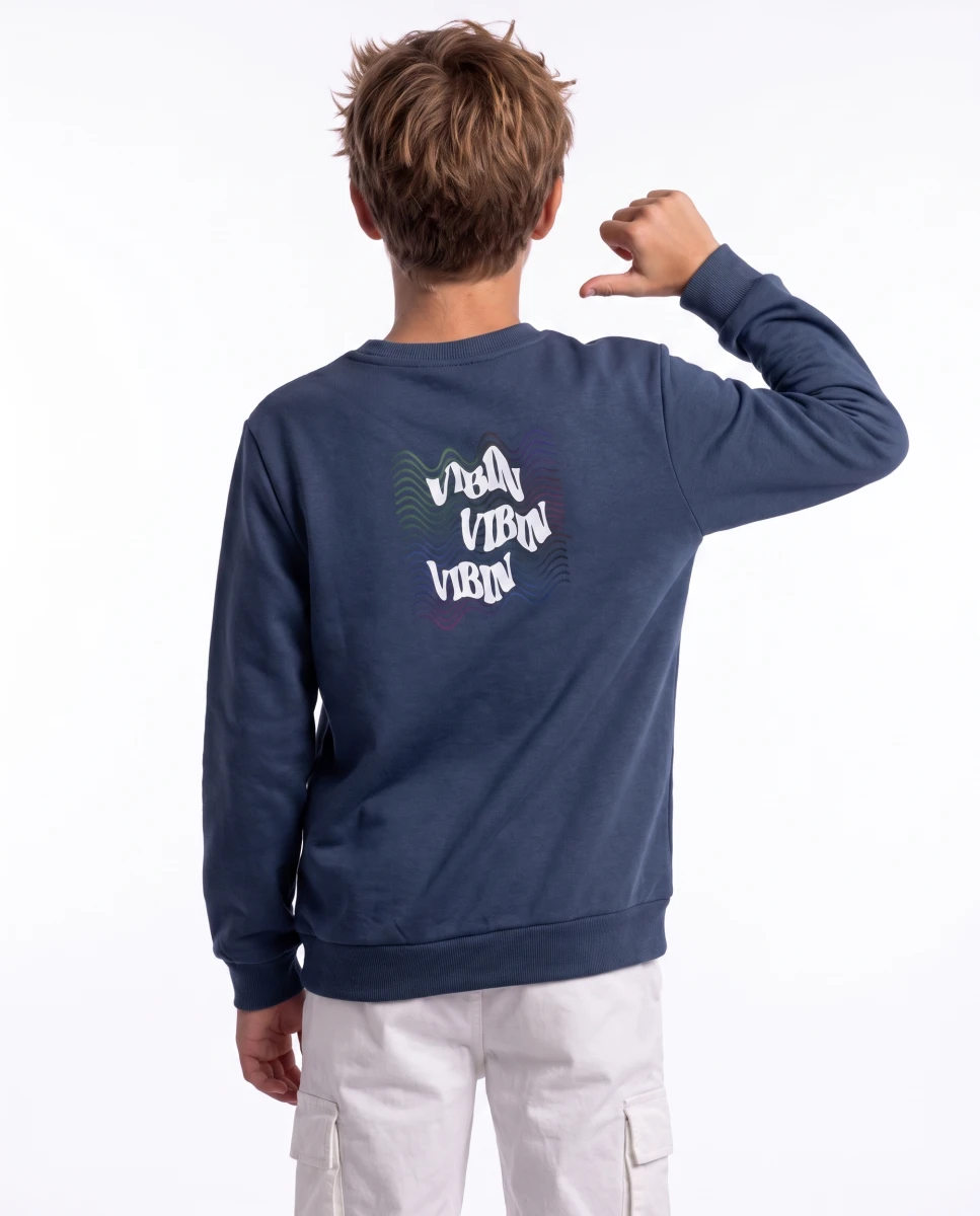 VİBİN BASKILI 3 İP ERKEK ÇOCUK SWEAT  4185