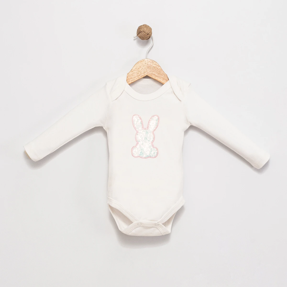 PAYETLİ TAVŞAN NAKIŞLI 3 LÜ BEBE TAKIM 6104
