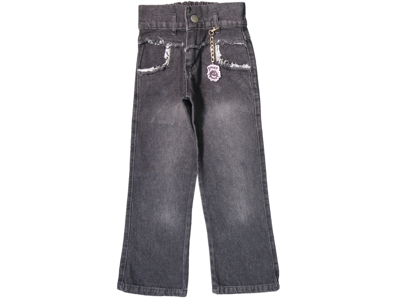 KIZ PÜSKÜL MODEL SİYAH PANT 3/7 YAŞ