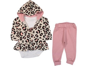 LOVE LEOPARLI FIRFIRLI 3LÜ KIZ TAKIM 