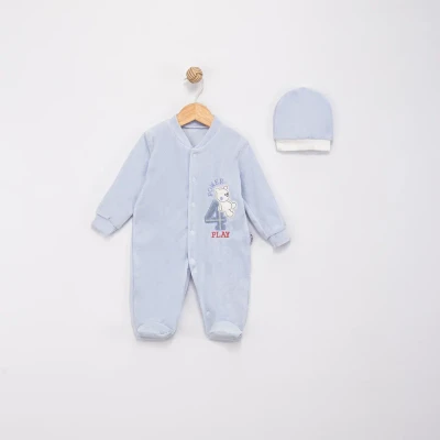 4 NAKIŞLI KADİFE BEBE TULUM 1518