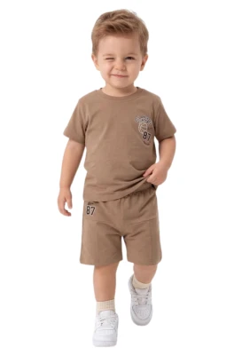 87 ŞORTU BASKILI PENYE ERKEK BEBE TAKIM 7016