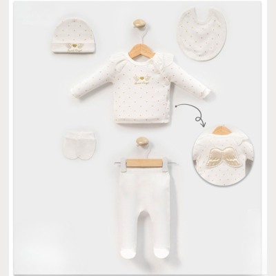 ANGEL NAKIŞLI KIZ 5 Lİ BEBE ZIBIN SET 2111