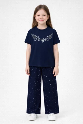 ANGEL TAŞ  İŞLEMELİ KIZ ÇOCUK TAKIM 30458