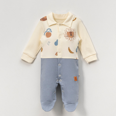 ANİMAL MUZ MEYVE BASKILI PENYE BEBE TULUM 2885