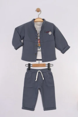 ANİME BASKILI GÖMLEKLİ BEBE TAKIM 6370