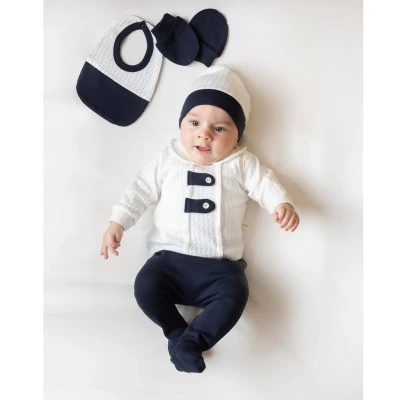 APOLETLİ ERKEK BEBE 5 Lİ ZIBIN SET 7097