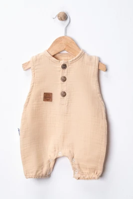 ARMA DETAYLI MÜSLİN ERKEK BEBE TULUM 1130