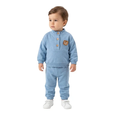 ASLAN NAKIŞLI 2 Lİ ERKEK BEBE TAKIM 1802
