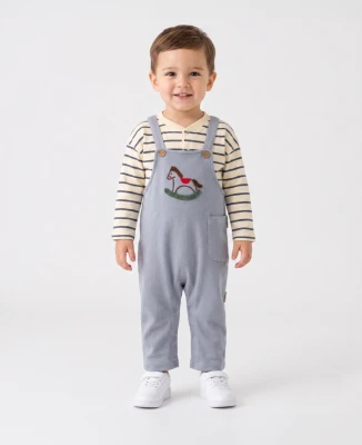 AT NAKIŞLI PAMUKLU 2 Lİ ERKEK BEBE SLOPET 3062
