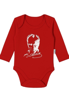 ATATÜRK BASKILI UZUN KOL PENYE BEBE BADİ 3250