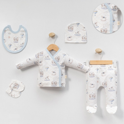 ATLI KARINCA BASKILI ERKEK 5 Lİ BEBE ZIBIN SET 2110