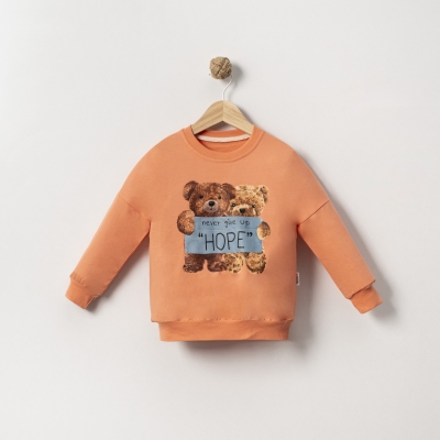 AYICIK BASKILI  3/6 YAŞ OVERSİZE KIZ SWEAT