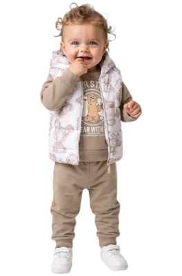 AYICIK DESENLİ 2 İP ERKEK BEBE TAKIM 0300