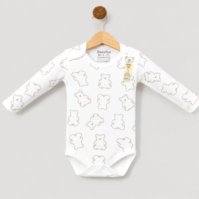 AYICIK DESENLİ PAMUKLU BEBE BADİ 708304