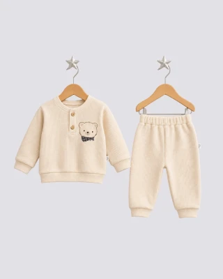 AYICIK NAKIŞLI 2 Lİ ERKEK BEBE TAKIM 9175