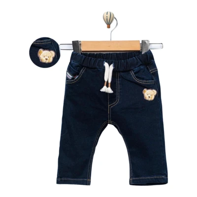 AYICIK NAKIŞLI DENİM BEBE PANTOLON 4017