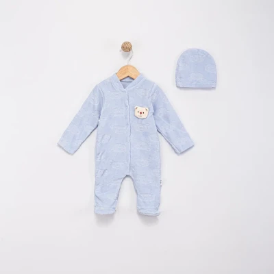 AYICIKLI KADİFE BEBE TULUM  1326