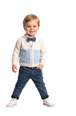 AYICIKLI TRİKO 3 LÜ  ERKEK BEBE TAKIM 5037