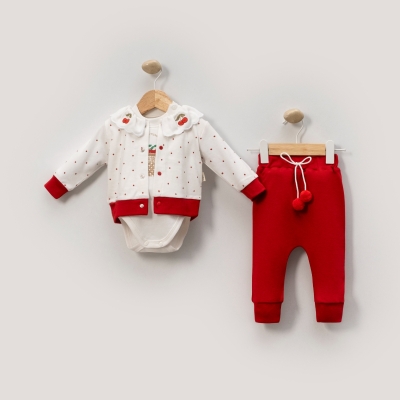BABY CHERRY 3 LÜ KIZ BEBE TAKIM 4050