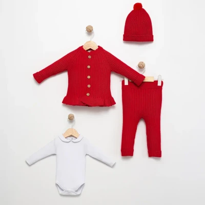 BADİLİ 4 LÜ TRİKO BEBE TAKIM 4127
