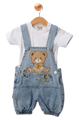 BAL TUTAN AYI NAKIŞLI ERKEK BEBE KOT SLOPET 2504