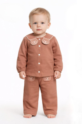 BEAR NAKIŞLI ÇITÇITLI KIZ BEBE TAKIM 2698