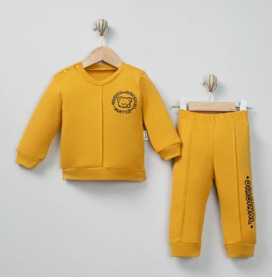 BEAR ORİGİNAL NAKIŞLI 2 Lİ ERKEK BEBE TAKIM 5016