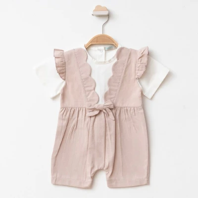 BELDEN FİYONKLU FIRFIRLI KIZ BEBE TULUM 7816