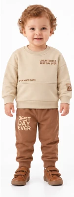 BEST DAY EVER BASKILI 3 İP ERKEK BEBE TAKIM 26931