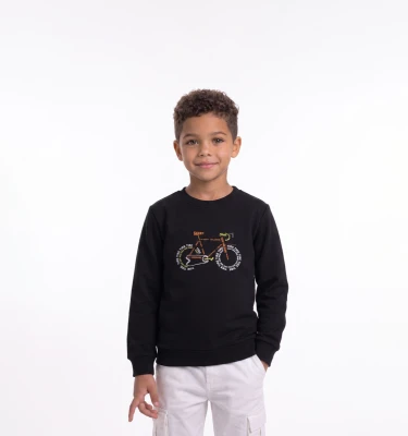 BİCYCLE BASKILI 3 İP ERKEK ÇOCUK SWEAT 4193