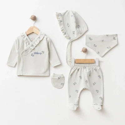 BLUEBERRY BASKILI KIZ BEBE 5 Lİ ZIBIN SET 5085