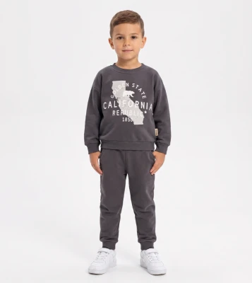 CALIFORNIA BASKILI 2 İP ERKEK BEBE TAKIM V3357