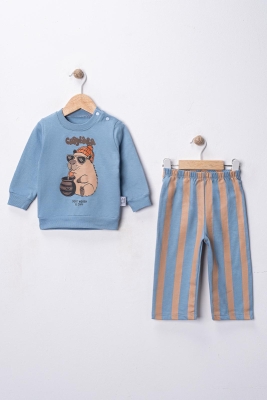 CAPYBARA BASKILI PENYE ERKEK BEBE TAKIM 25620