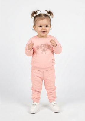 CEPLİ NAKIŞLI 2'Lİ KIZ BEBE TAKIM 2018